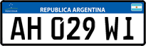 License plate of Argentina, Cars (Mercosur, AB 123 CD)