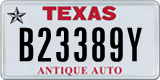 Texas, Specialty plates (A12345B)
