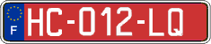 French license plate, SIV (free zones)