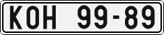 License plate of the Czech Republic, Cars (1960)