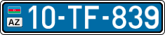 License plate of Azerbaijan, Public transport