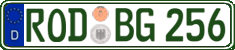 German license plate, Regular plates