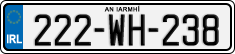 License plate of Ireland, Regular plates
