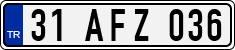 License plate of Turkey, Regular plates