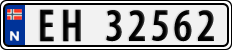 License plate of Norway, Cars