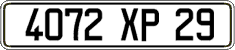 French license plate, FNI