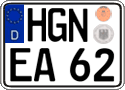 German license plate, Regular plates