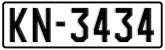 License plate of Greece, 1972 year system