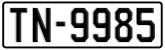 License plate of Greece, 1972 year system