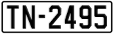 License plate of Greece, 1972 year system
