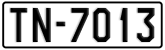 License plate of Greece, 1972 year system