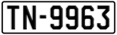 License plate of Greece, 1972 year system