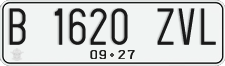 License plate of Indonesia, Regular plates