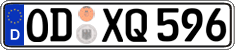 German license plate, Regular plates
