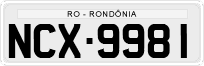 License plate of Brazil, Private owners (1990)