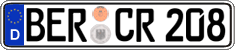 German license plate, Regular plates