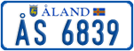 License plate of Åland, Trailers (ÅS 1234)