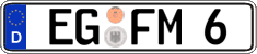 German license plate, Regular plates