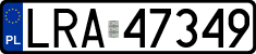 License plates of Poland, Regular car plates