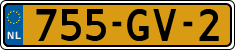 License plate of the Netherlands, Border Traffic (1953-2021 system)