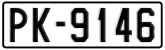 License plate of Greece, 1972 year system