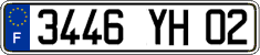 French license plate, FNI
