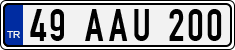 License plate of Turkey, Regular plates