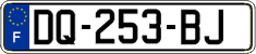 French license plate, SIV (ordinary)