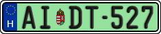 license plates of Hungary, Regular plates (2022)