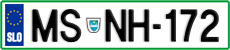 License plate of Slovenia, Cars