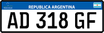 License plate of Argentina, Cars (Mercosur, AB 123 CD)