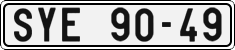 License plate of the Czech Republic, Cars (1960)