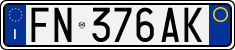 License plate of Italy, Cars (1994 year series)