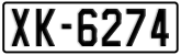 License plate of Greece, 1972 year system