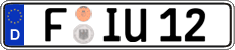 German license plate, Regular plates
