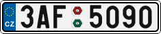 License plate of the Czech Republic, Cars (2001)