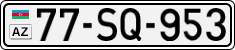 License plate of Azerbaijan, Cars