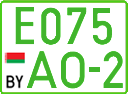 License plate Belarus, Electric vehicles (cars)