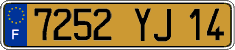 French license plate, FNI