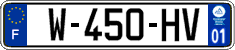 French license plate, SIV (garage)