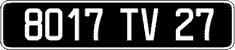 French license plate, FNI