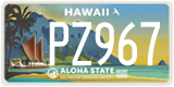 Hawaii, Specialty plates (AB123)