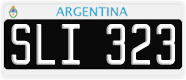 License plate of Argentina, Cars (1995, ABC 123)
