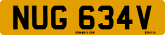 License plate of the United Kingdom, 1963 year system