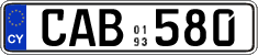 License plate of Cyprus, Regular plates