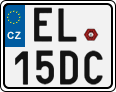 License plate of the Czech Republic, Electric vehicles