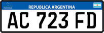 License plate of Argentina, Cars (Mercosur, AB 123 CD)