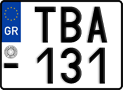 License plate of Greece, Motorcycles