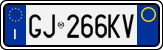 License plate of Italy, Cars (1994 year series)