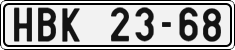 License plate of the Czech Republic, Cars (1960)